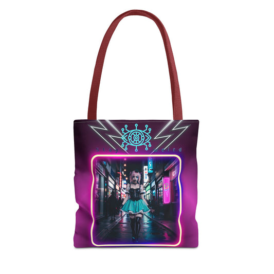 Neon Cyberpunk Girl Tote Bag | AOP All-Over Print, Night City