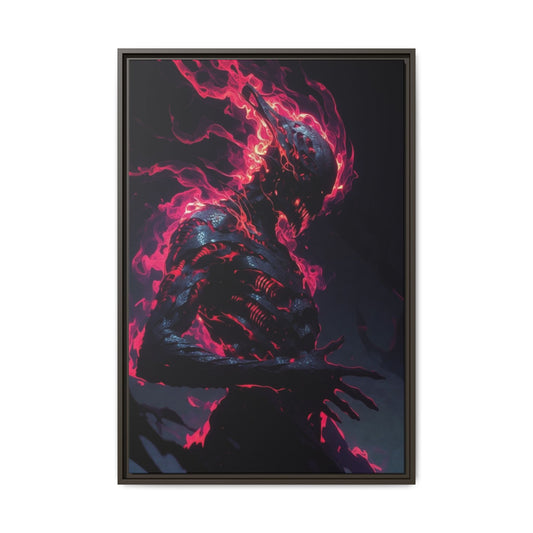 Flaming Shadow Creature Matte Canvas