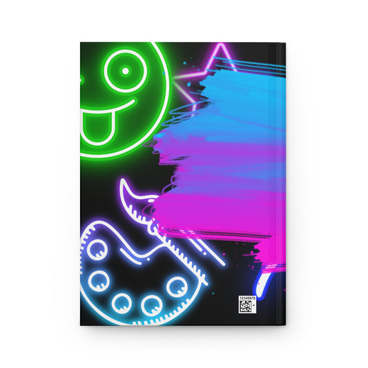 Neon Retro Brushstroke Journal | Hardcover Matte