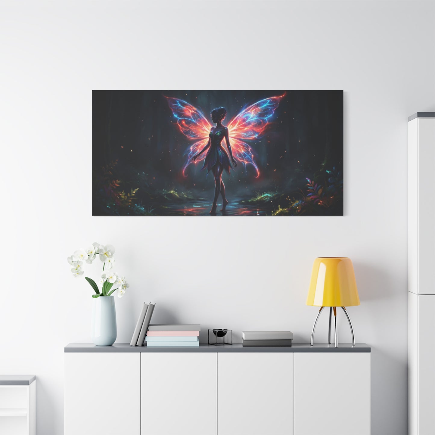 Neon Fairy Fantasy Canvas