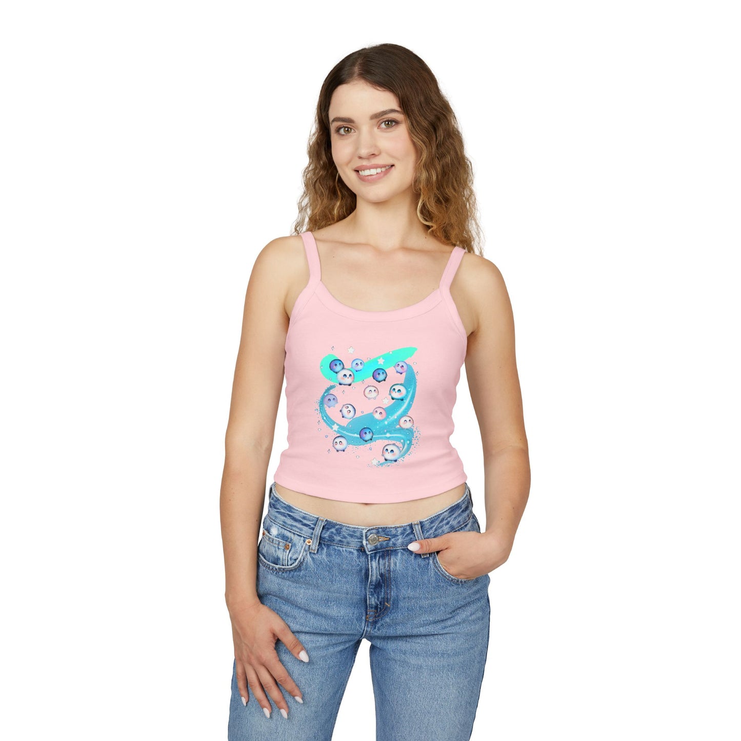Kawaii Bubble Puffball Tank Top | Cute Mystical Creature Illustration