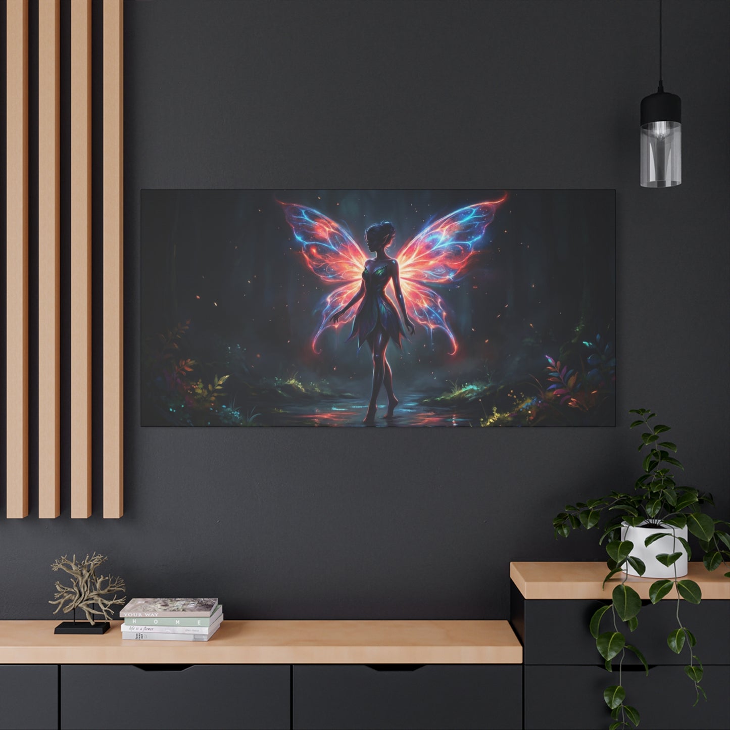 Neon Fairy Fantasy Canvas